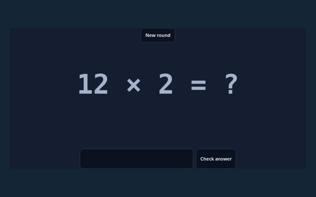 Multiplication Quest game board